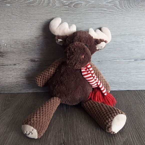 SCENTSY Buddy Magnus Moose Christmas Reindeer with Red Scarf 15" Plush - Picture 1 of 5